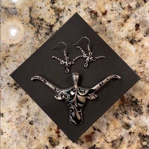 Longhorn jewelry set